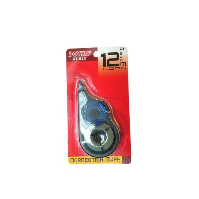 

correction tape joyko ct-522 tip-ex kertas 12 meter (1 lusin) atk kode 1215