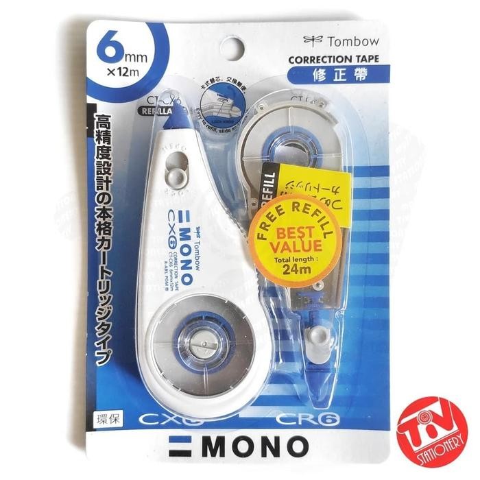 

correction tape tombow mono ct-cxcr 6mm x 12m biru kode 1218