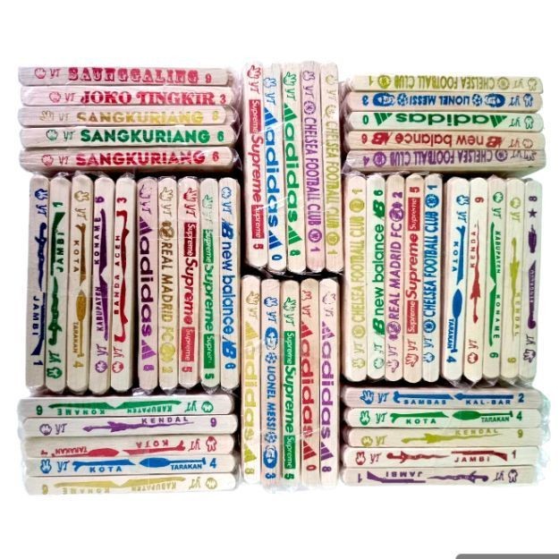 stik sablon emas 90 pcs / stik adu gebrak / mainan stik adu