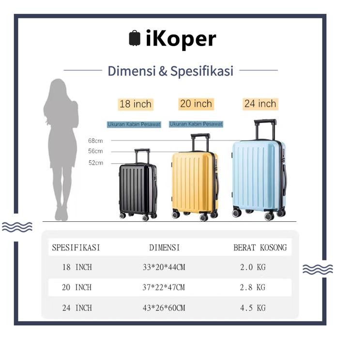 [iKoper] Koper 24inch Polo Ukuran Bagasi Fiber
