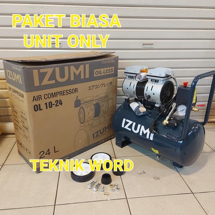 Terbagus Izumi 24 Liter Ol 10-24 Compresor Oil-Less Izumi Ol 1024 Air Compresor