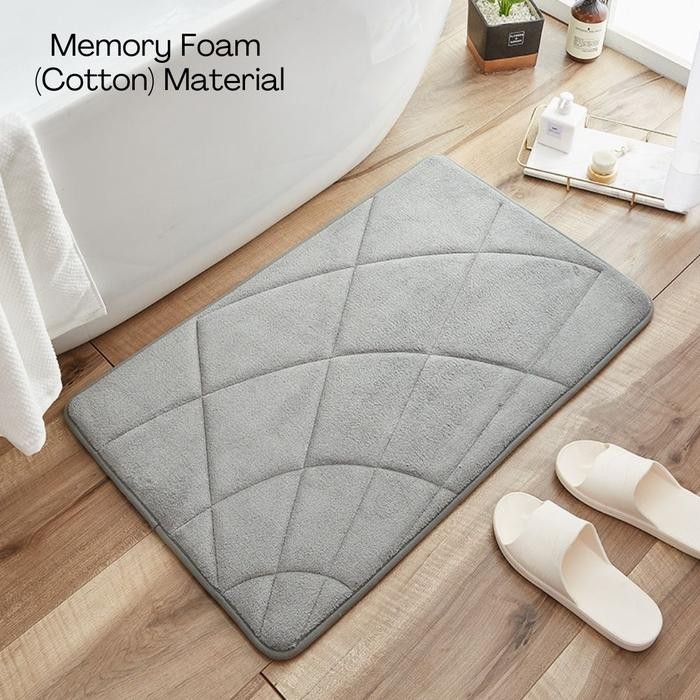 KOKOMI Kosen Keset Memory Foam Keset Kamar Mandi Tebal Antislip Bathroom Mat Memory Foam Keset Kaki