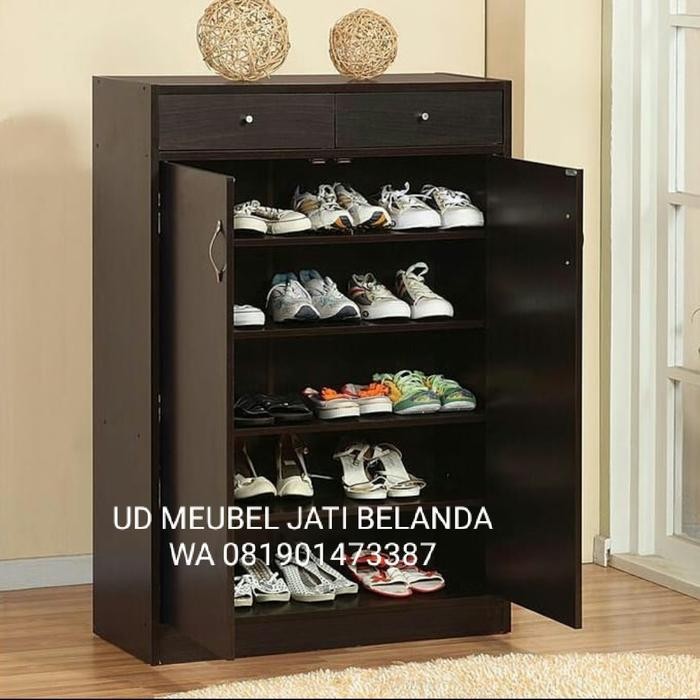 lemari tempat sepatu sandal/lemari kayu jati Belanda