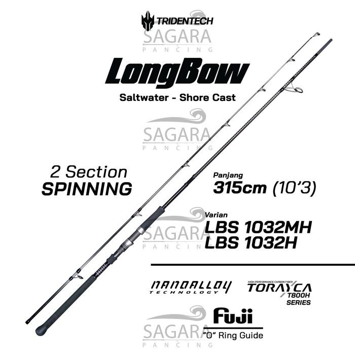 Joran Tridentech LongBow Joran Light Casting Joran Shore Jigging Joran Light Popping Ring Sudah Fuji