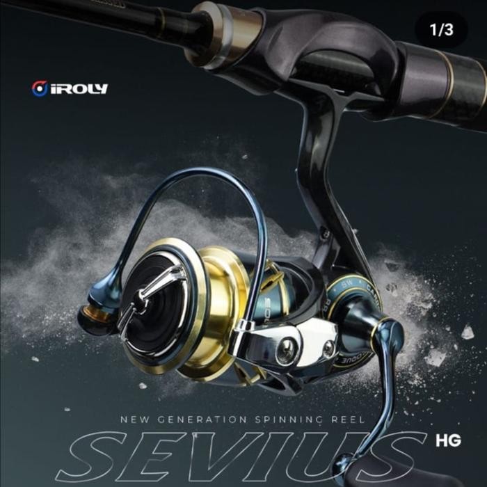 REEL IROLY SEVIUS 1000/2000 POWER HANDLE- BAHAN CARBON-SALT WATER
