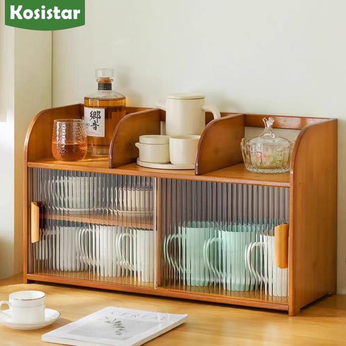 PREMIUM Kosistar Rak Bumbu/ Rak Piring / Rak Dapur / Lemari Dapur / Rak Dapur Bambu / Lemari Piring