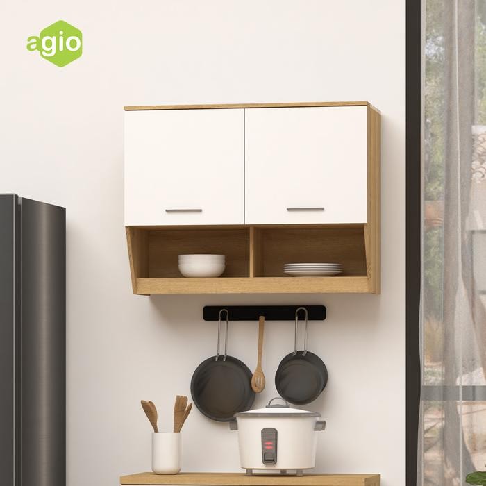 PREMIUM Oggi - Kitchen Set 2 Pintu Kayu / Kitchen Set Gantung Atas Minimalis / Rak Lemari Atas Dapur