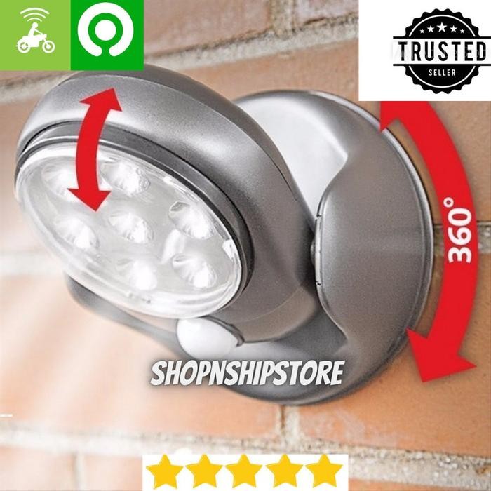 PREMIUM lampu rumah pintu taman garasi 7 led sorot tembak sensor gerak PIR