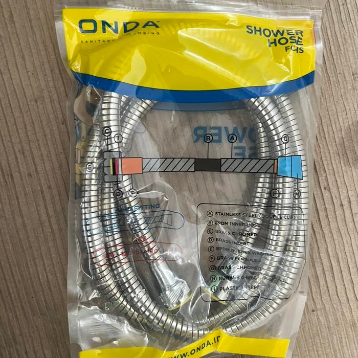 PREMIUM Selang shower flexible hose ONDA 150cm selang shower kamar mandi fchs onda 1,5m original