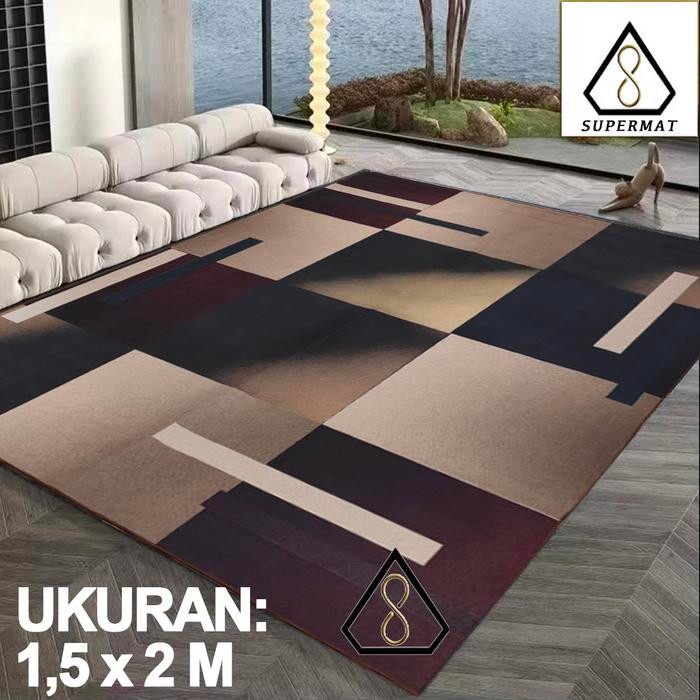 Karpet Lantai Eropa Permadani Bahan Polyester (Uk. 150 x 200 Cm)