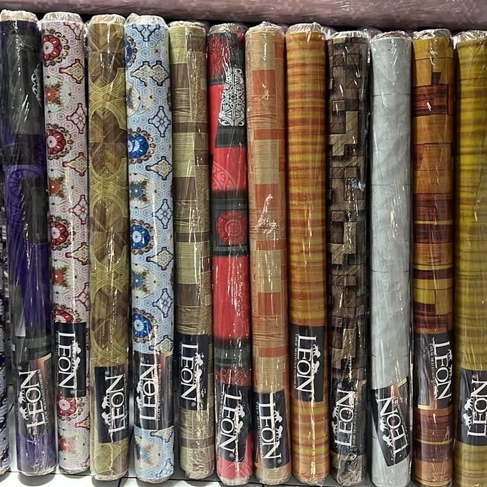 Karpet plastik vynil roll lantai taplak meja