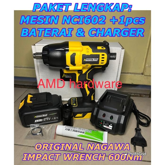 Nci-600U Bor Impact Wrench Cordless Brushless 600 Nm Nagawa Hanya Unit