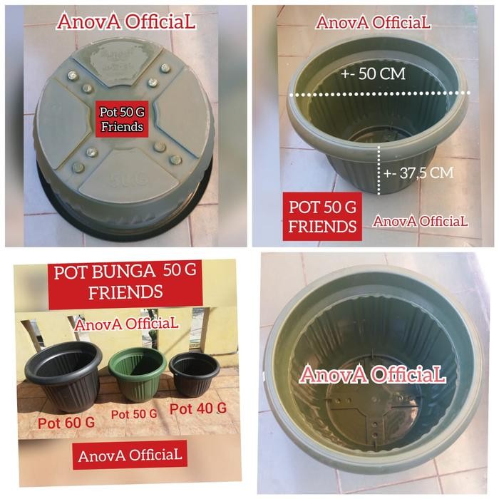 POT BUNGA BESAR. 50 CM / 50G / 50 G. TANAMAN KEMBANG. TABULAMPOT