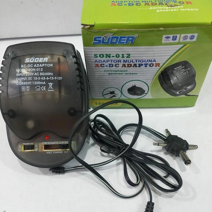 ADAPTOR MULTIGUNA AC-DC ADAPTOR SOOER/ADAPTOR DC-AC 1,5V - 12V