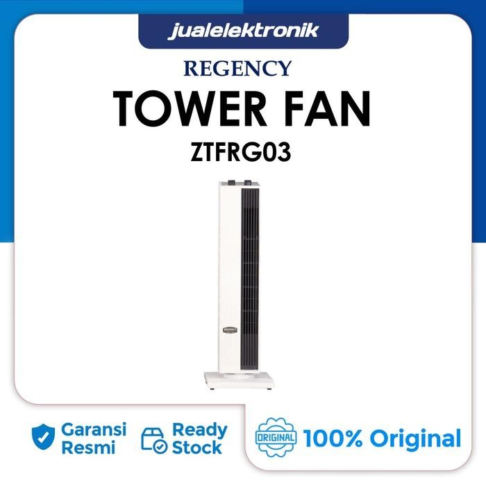 REGENCY ZTFRG03 KIPAS ANGIN TOWER FAN 50 WATT 3 KECEPATAN LIGHT GREY
