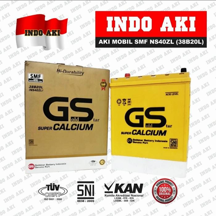 Aki Mobil Ns40Zl Jazz Brv Brio Datsun Ertiga Agya Ayla Gs Mf Calcium