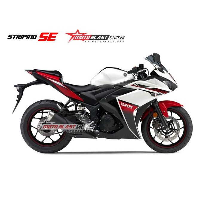 Decal Stiker R25 2016 Merah Putih Striping Se Motoblast
