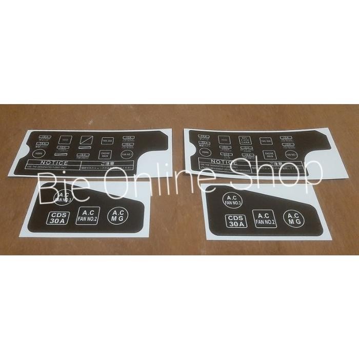 STICKER BOX SIKRING / FUSE BOX TOYOTA COROLLA TWINCAM AE92