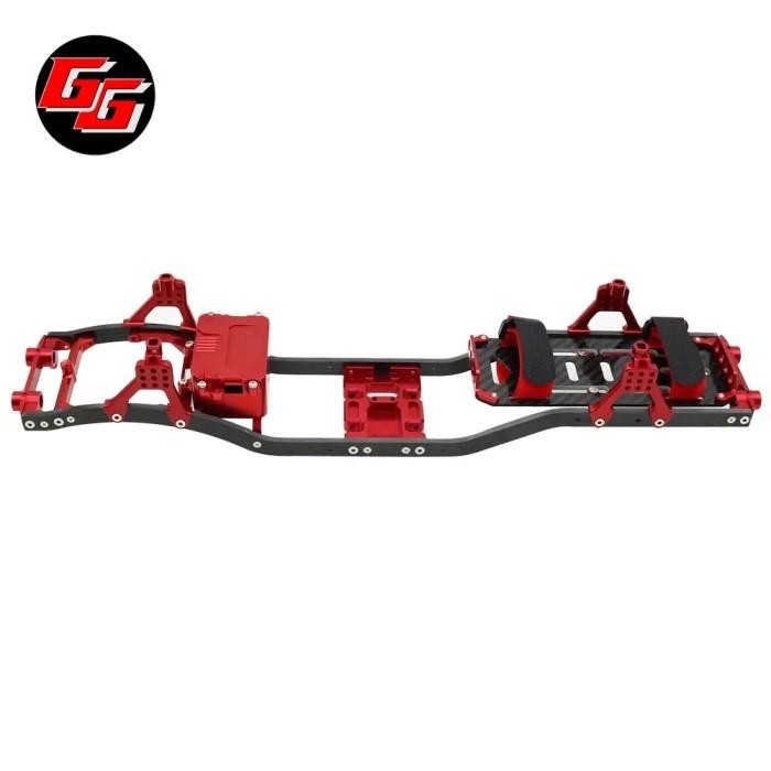 Stok Baru Sasis Set SCX10 ii SCX10ii Carbon Chasis Kit not Vanquish RGT Freemen