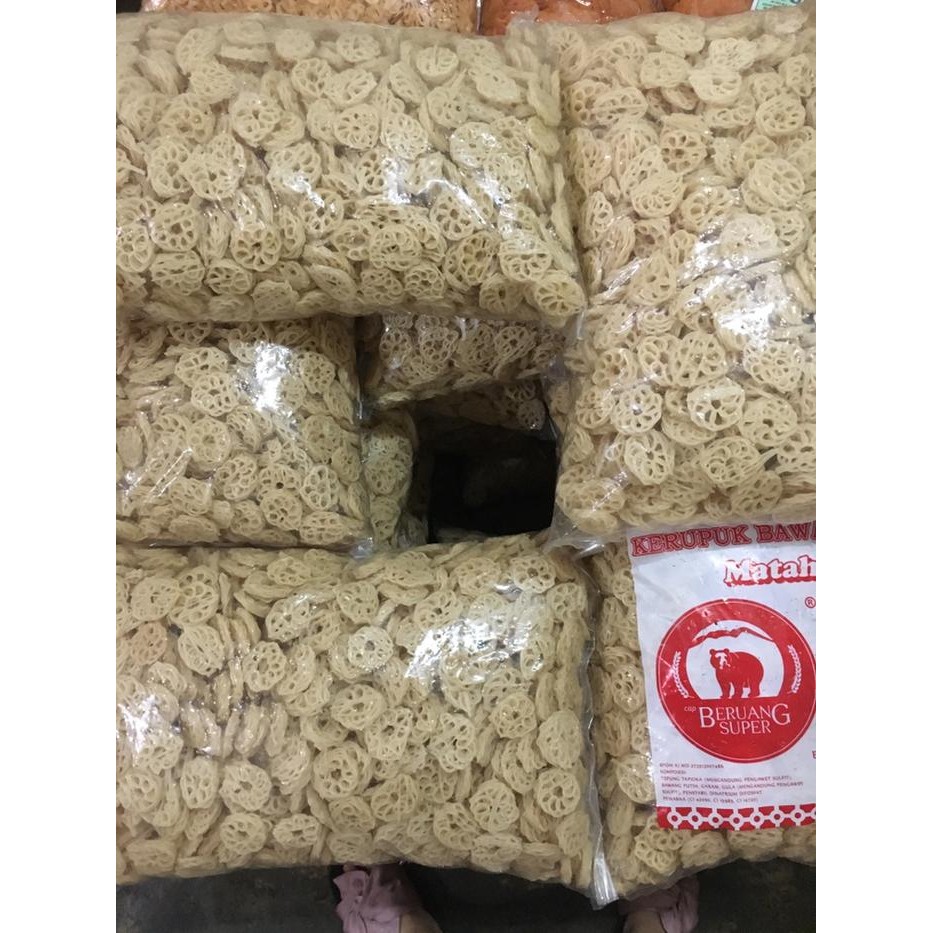 

SALE !!! KERUPUK BAWANG MAWAR PUTIH CAP PANDA SUPER 5KG READYY