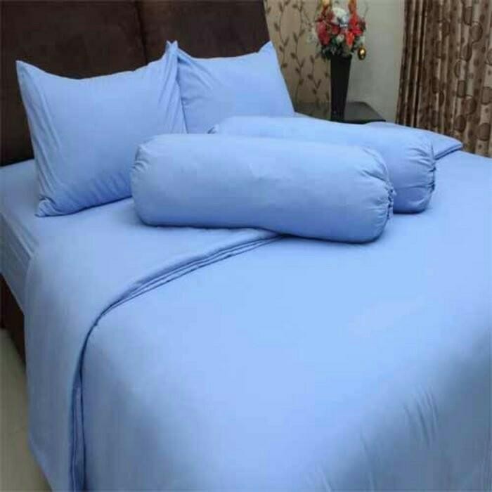 Sprei Polos Rosewell Biru Muda 100X200 Cm
