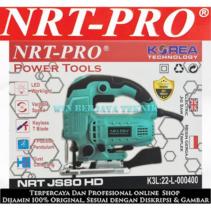 NRT PRO JS 80 HD JIG SAW MESIN GERGAJI TRIPLEK JIGSAW NRT PRO JS80 HD