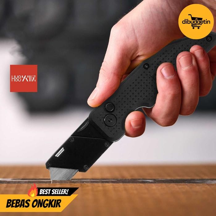 

Pisau Lipat Stainless Multifungsi Utility Knife 5 Blades SK5 - Huohou HU0207 Camping