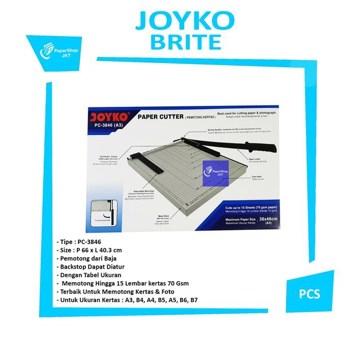 

JOYKO PC-3846 Pemotong Kertas A3 Paper Cutter - Pcs