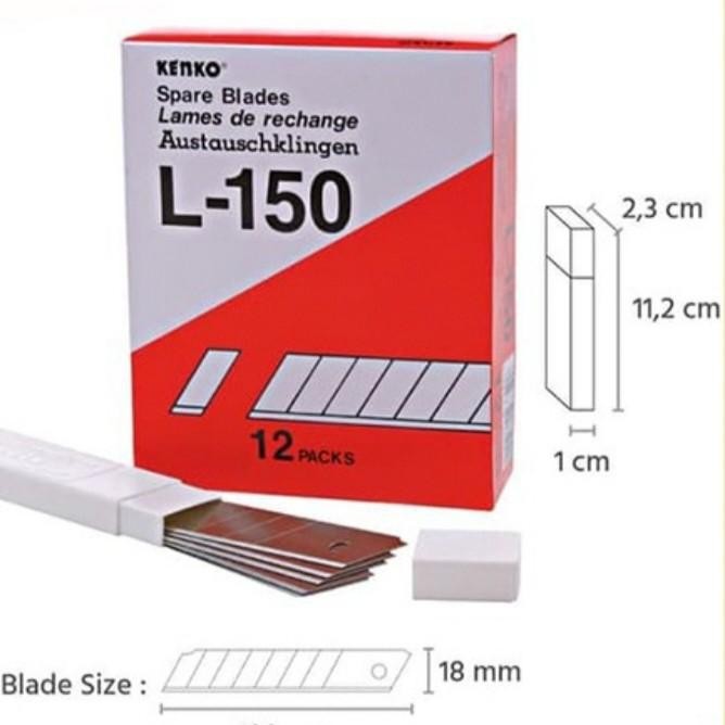 

isi cutter besar kenko/joyko l-150 /refill cutter l-150 kenko/joyko 1 pak 12 tube