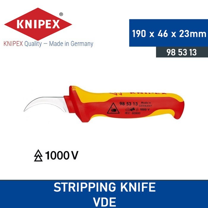 

Pisau Cutter Kabel VDE 98 53 13 KNIPEX Stripping Knifes