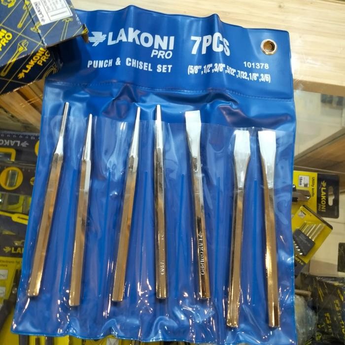 

101378 PUNCH & CHISEL SET SET 7 PCS LAKONI PRO
