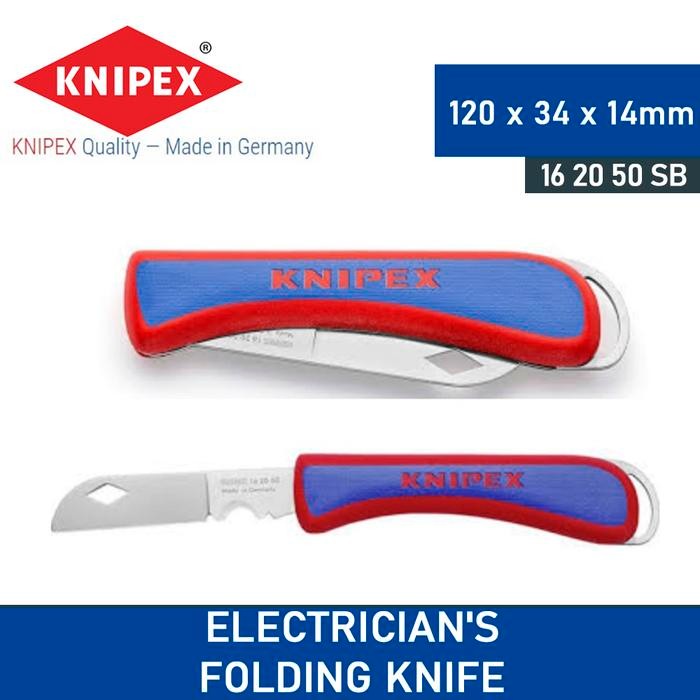 

Pisau Cutter 16 20 50 SB Knipex Folding Knife for Electricians