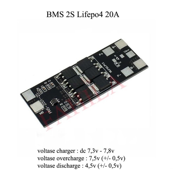 (Expert) BMS 2S 20A Lifepo4 BMS 20A Lifepo4