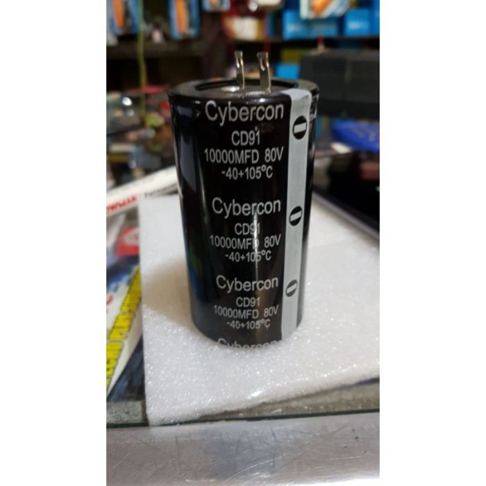 (Expert) elco cybercon 10000mf 80 v murni asli elco asli kapasitor