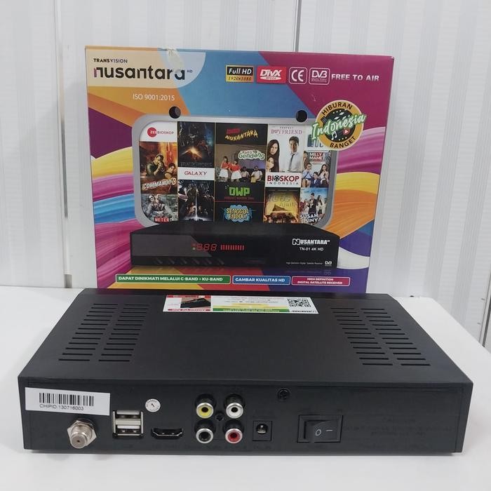 Langsung diproses Receiver Transvision Nusantara HD tn-01 receiver kuband transvision