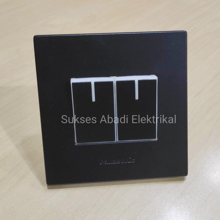 (Expert) SAKLAR HOTEL SERI / DOUBLE PANASONIC E STYLE BLACK HITAM