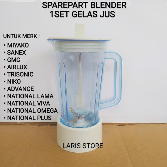 BEST PRODUCT Gelas Tabung Jus + Pisau 1Set Blender Miyako National Advance Trisonic