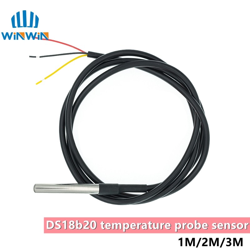 IMPORT DS1820 STAINLESS STEEL PACKAGE WATERPROOF DS18B20 TEMPERATURE PROBE TEMPERATURE SENSOR