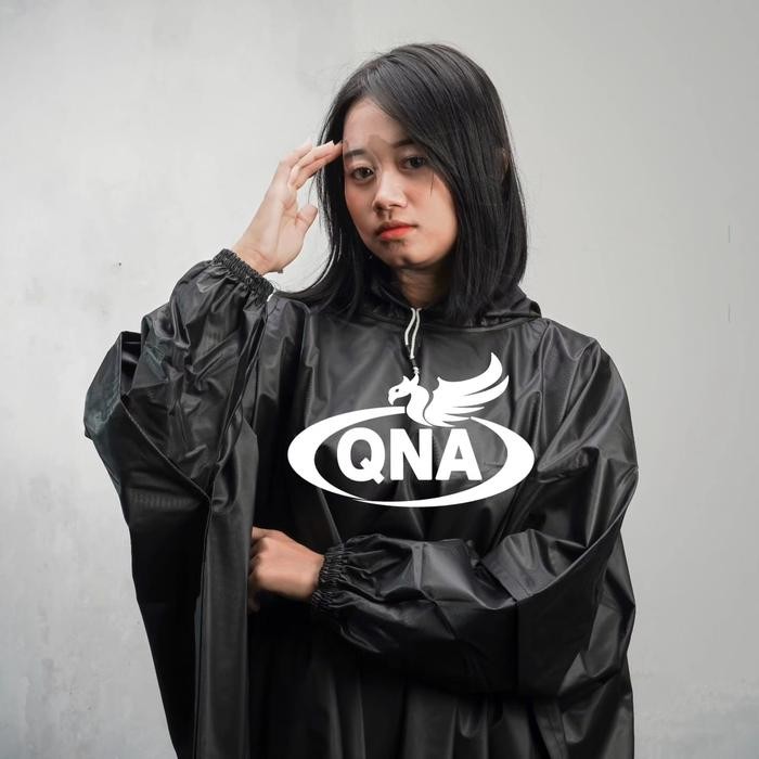 New Mantel Jas Hujan Ponco Kelalawar Hitam Jumbo Bahan Parasut By Qna Best Quality