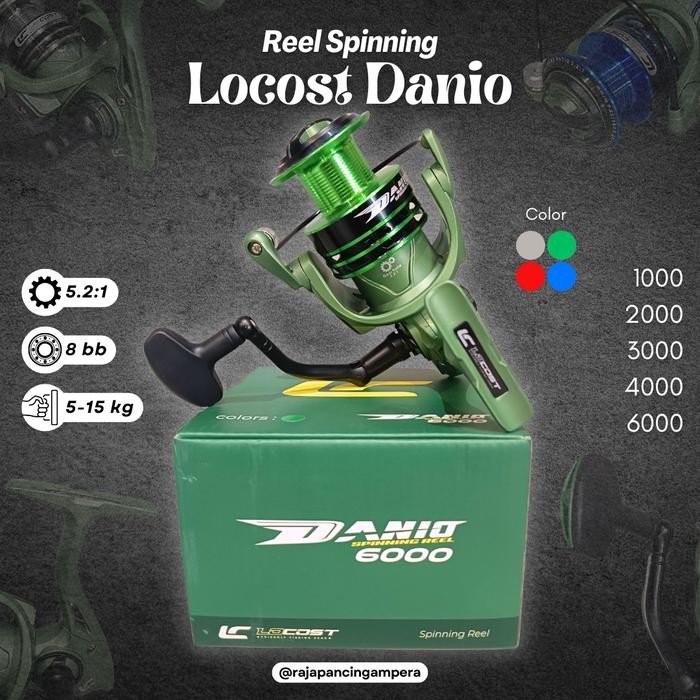 Reel Spinning Locost Danio Kerekan Pancing Murah Aluminium Spool Besi Anti Korosi Water Resistant