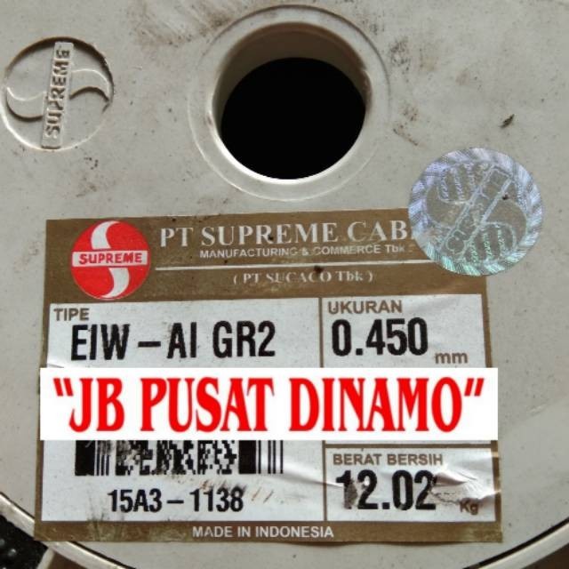 (Expert) Kawat tembaga email 0.45 0,45 mm Supreme EIW AI gulung dinamo