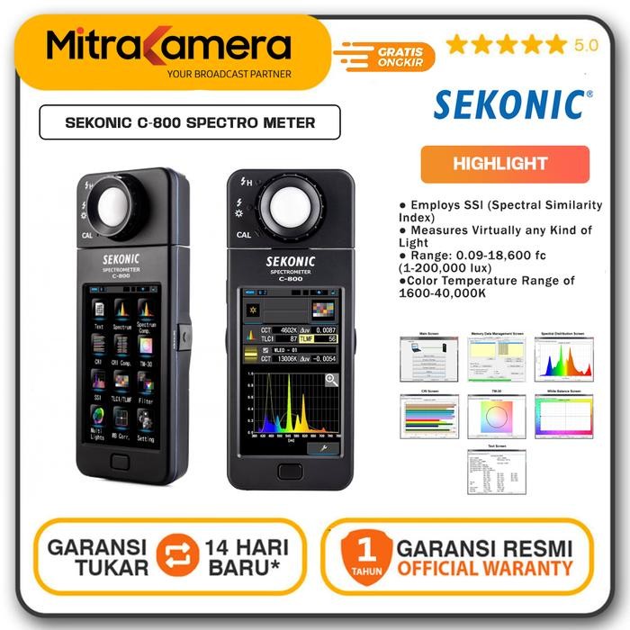 

Terbaru Sekonic C-800 Spectro Meter (Lx-Fc) Sekonic C800