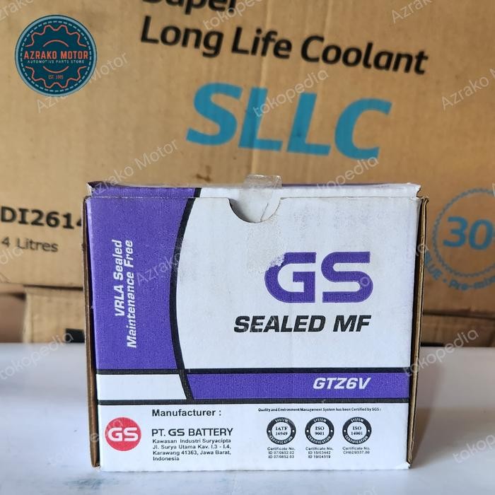 aki gs astra sealed mf gtz6v, aki motor vario 125, 150, new beat dll