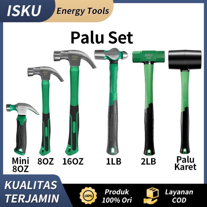 ISKU Palu/Palu Kambing Claw/Palu Konde 1LB/Palu Batu 2LB/Palu Tukang