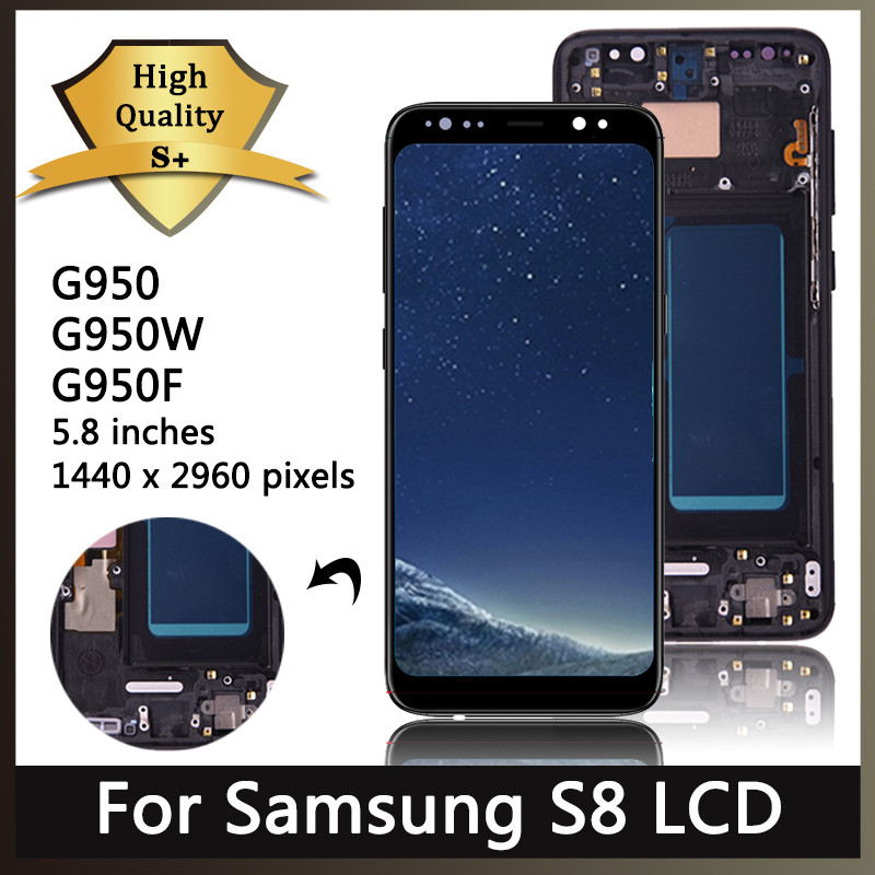 New TFT S8 Screen For Samsung  S8 G950F G950FD G9500 G950U Lcd Display with Frame Touch Screen Digit