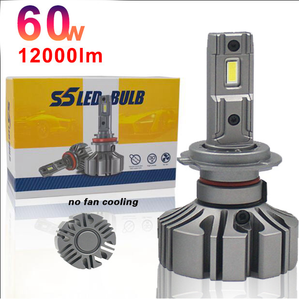 S5 60W 6000LM H7 H11 9005 9006 LED Bulb Light Lamp H4 H7 H8 H11 9005