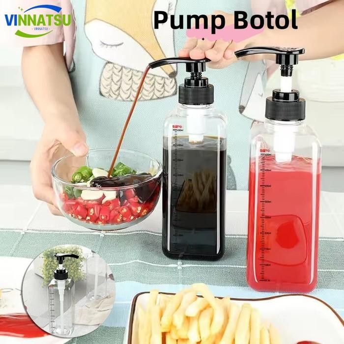 (Expert) [Vinnatsu]Pompa Sirup Tempat Sirup Sugar Botol Pump Botol Sauce Pump Botol Paket Botol