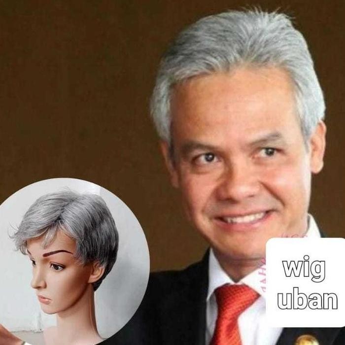 PREMIUM ADA Wig lakilaki wig uban wig bapak wig pria wig grey wig cowo