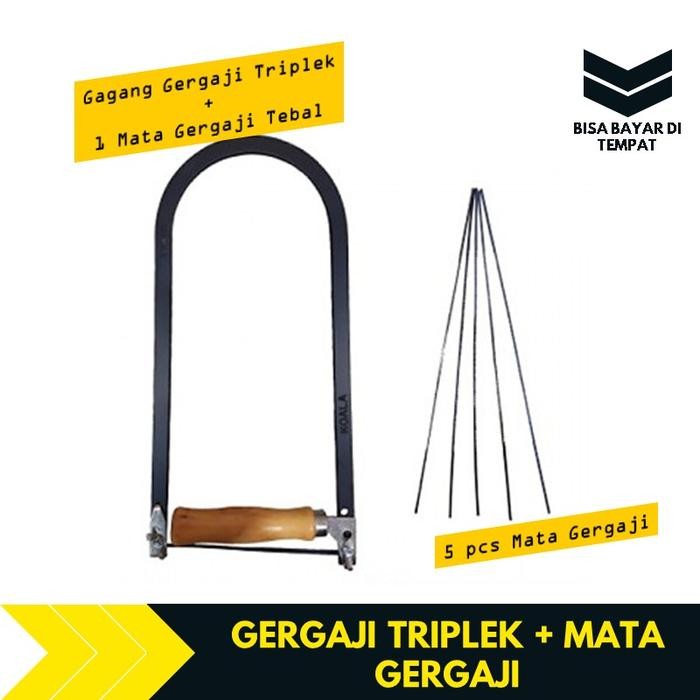 PREMIUM Gergaji Triplek Manual + Mata Gergaji Triplek 5 Pcs