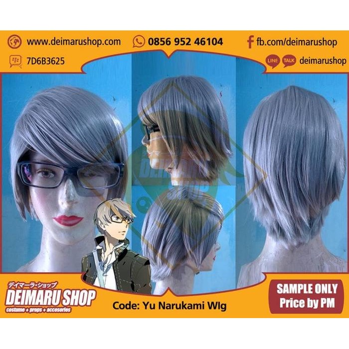 PREMIUM Rambut Kostum Wig Yu Narukami Megami Tensai